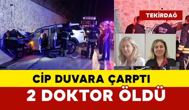 Cip duvara çarptı: 2 doktor öldü