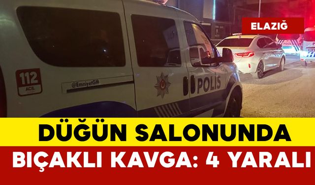 Düğün salonunda bıçaklı kavga: 4 yaralı