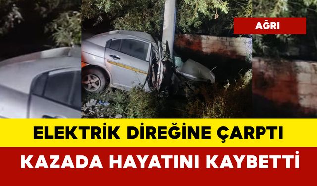 Elektrik direğine çarptı: 1 ölü