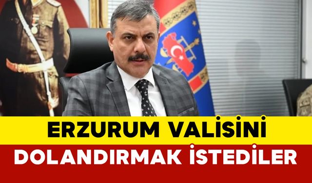 Erzurum Valisi’ni dolandırmak istediler