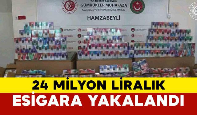 Hamzabeyli sınır kapısında 24 milyon değerinde elektronik sigara yakaladı