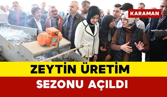 Karaman'da zeytin üretim sezonu açıldı