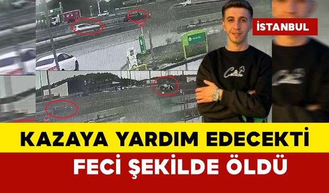 Kazaya yardıma giden genç feci şekilde öldü