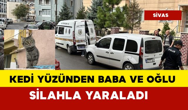 Kedi meselesinde baba ve oğul silahla yaralandı