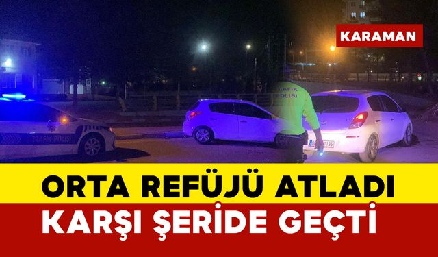 Kiraladığı araçla kaza yaptı… orta refüjden karşı şeride geçti