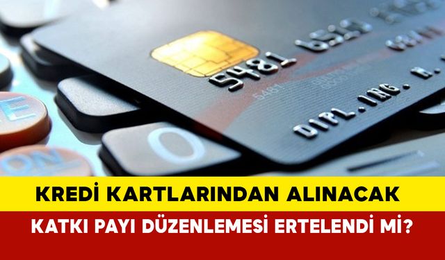 Kredi kartlarından alınacak katkı payı düzenlemesi ertelendi mi ?