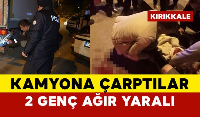 Motor kamyona çarptı: 2 ağır yaralı