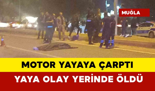 Motosikletin çarptığı yaya öldü