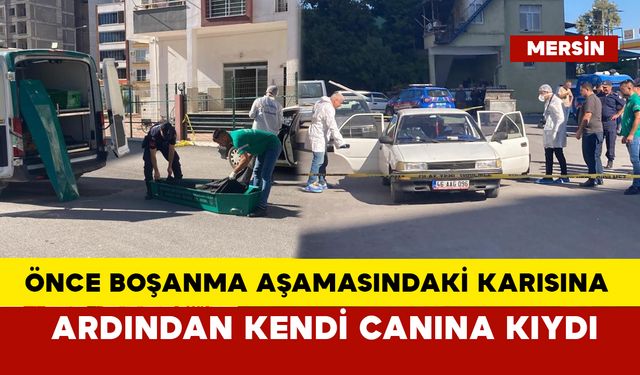 Önce boşanma aşamasındaki karısına ardından kendi canına kıydı