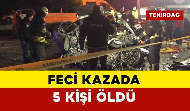 Otomobil iş makinesine arkadan çarptı: 5 ölü