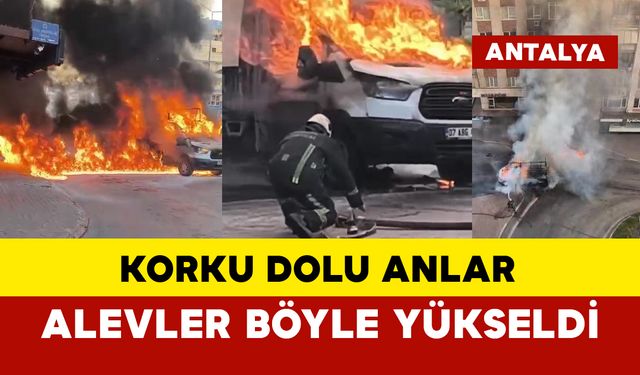 Patladı ve alev aldı...Korku dolu anlar yaşandı