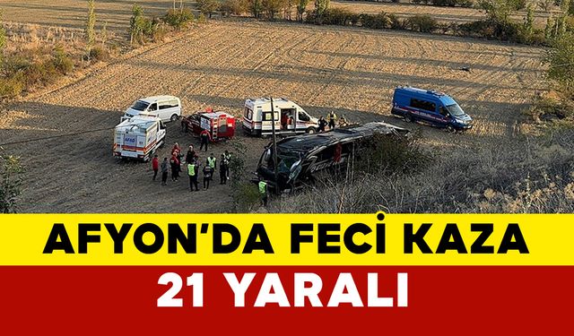 Şarampole devrilen yolcu otobüsünde 21 kişi yaralandı