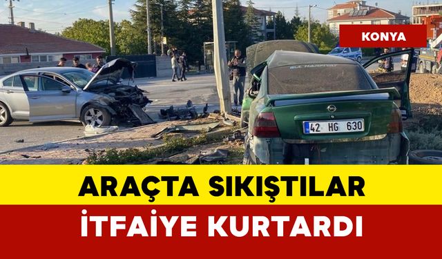 Sıkıştıkları Araçtan İtfaiye Çıkardı