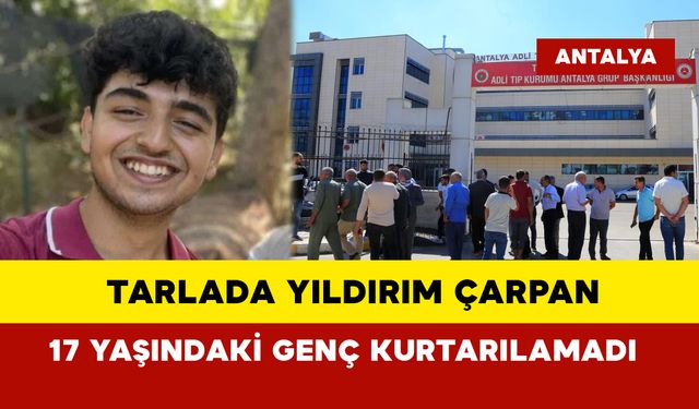 Tarlada yıldırım çarpan 17 yaşındaki genç kurtarılamadı