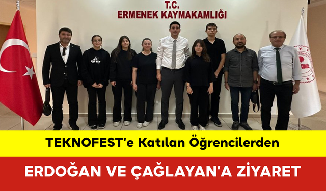 TEKNOFEST’e Katılan Öğrencilerden Erdoğan ve Çağlayan'a Ziyaret