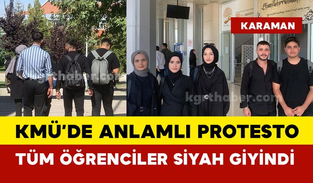 Üniversite öğrencileri siyah giyinerek kadın cinayetlerini protesto etti