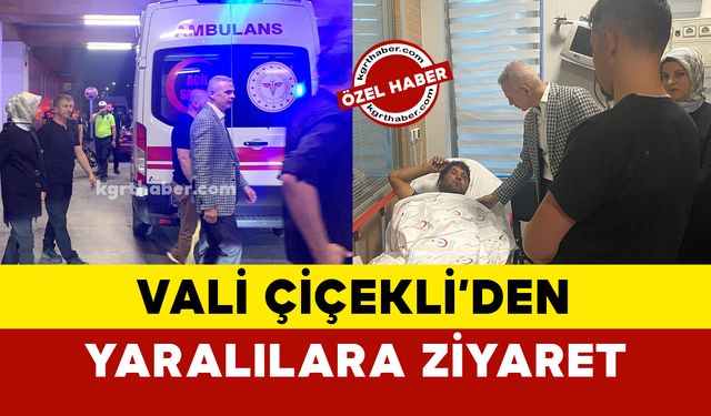 Vali Çiçekli, Karaman’da kazada yaralananları hastanede ziyaret etti