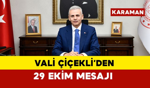 Vali Çiçekli'den 29 Ekim Mesajı: "Çok çalışacağız, daha çok üreteceğiz"