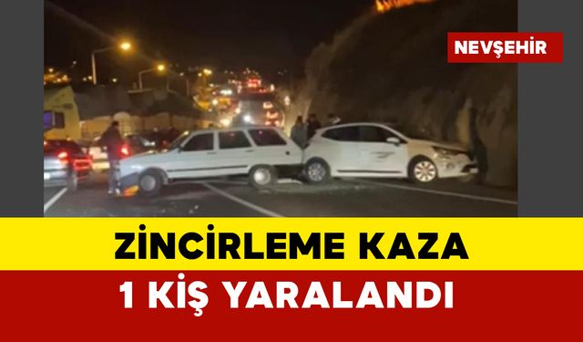 Zincirleme kazada 1 kişi yaralandı