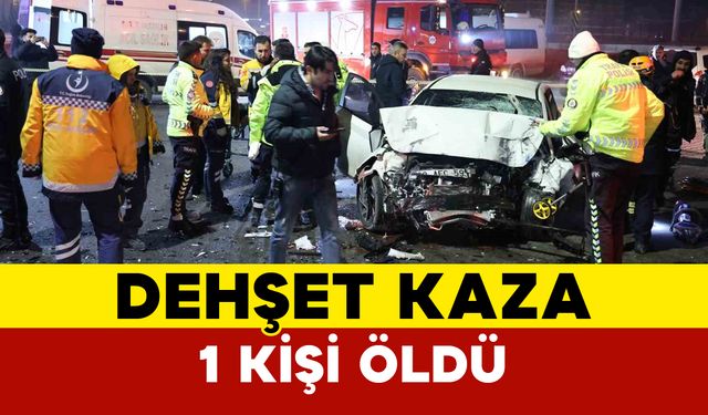 Aksaray’da otomobil ile otobüs çarpıştı: 1 ölü