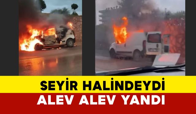 Antalya’da Kuruyemiş Yüklü Araç Alev Aldı: Araç Kullanılamaz Hale Geldi