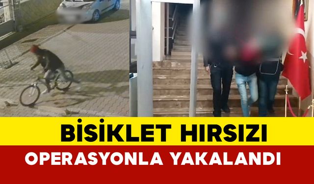 Bisiklet hırsızı yakayı ele verdi