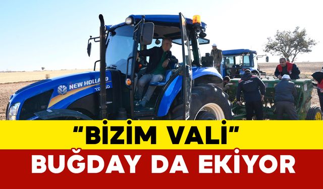 "Bizim Vali" Buğday Ekimine Katıldı