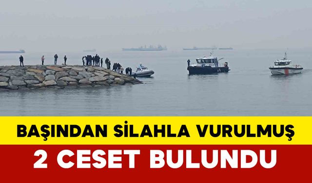 Denizde başından silahla vurulmuş 2 erkek cesedi bulundu