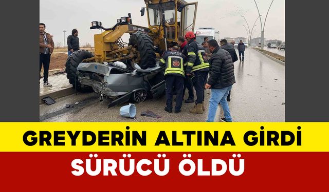 Elazığ’da Otomobil Greyderin Altına Girdi: Sürücü Hayatını Kaybetti