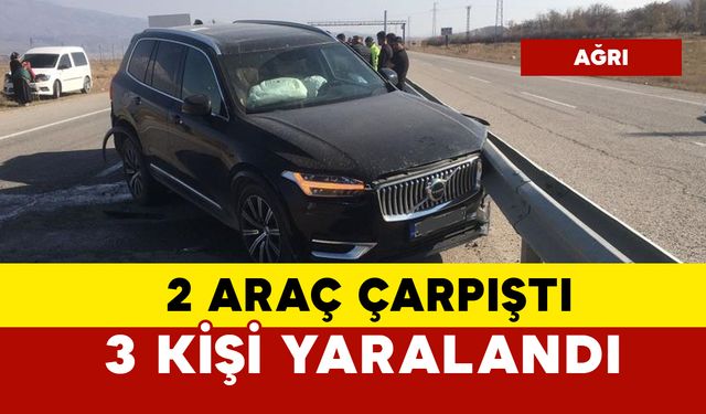 Feci kazada 2 araç çarpıştı: 3 yaralı