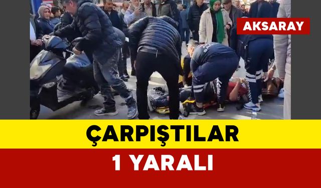 Hafif ticari araçla motor çarpıştı: 1 yaralı