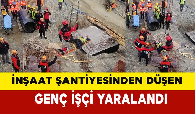 İnşaat Şantiyesinden Düşen Genç İşçi Yaralandı