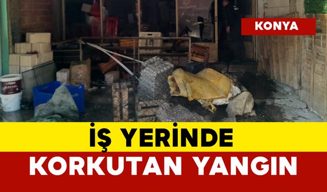 İş Yerinde Çıkan Yangın Korkuttu