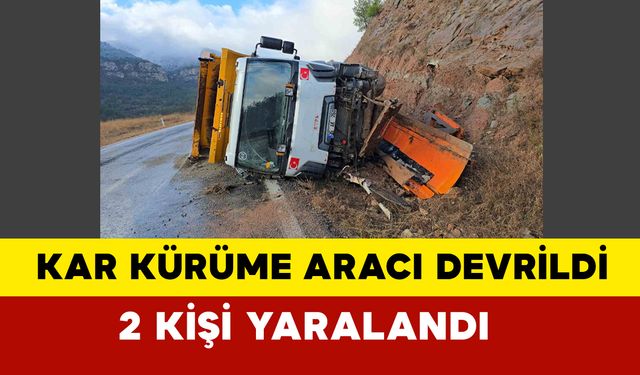 Karabük’te Kar Küreme Aracı Devrildi: 2 Yaralı