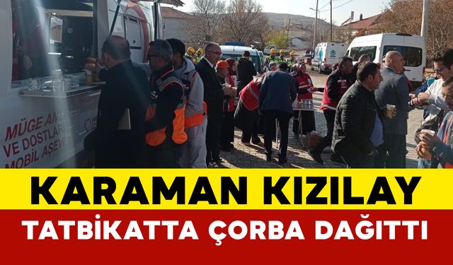 Kızılay Tatbikat Sahasında Çorba Dağıttı