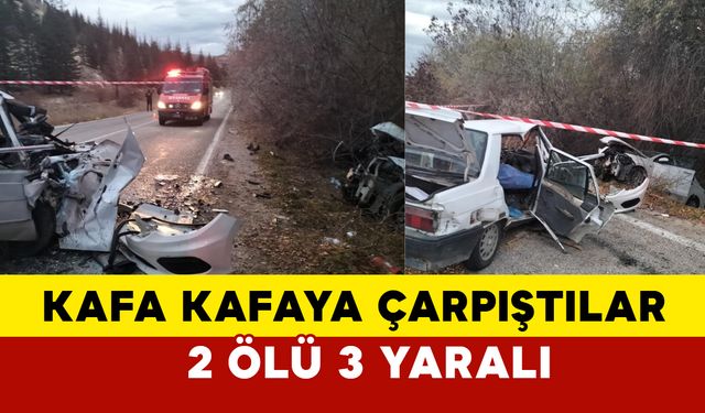 Konya'da kafa kafaya çarpıştışlar: 2 ölü 3 yaralı