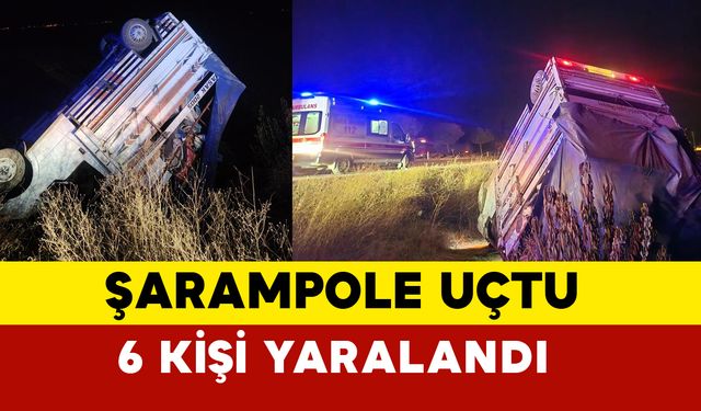 Konya'da kamyonet şarampole uçtu: 6 yaralı