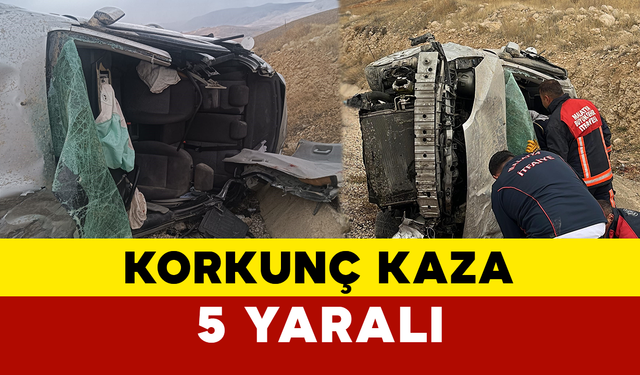 Malatya’da Araç Takla Atarak Şarampole Devrildi: 5 Yaralı