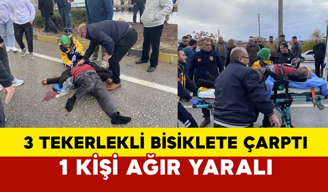 Manisa Kula’da Otomobil Üç Tekerlekli Bisiklete Çarptı: 1 Ağır Yaralı