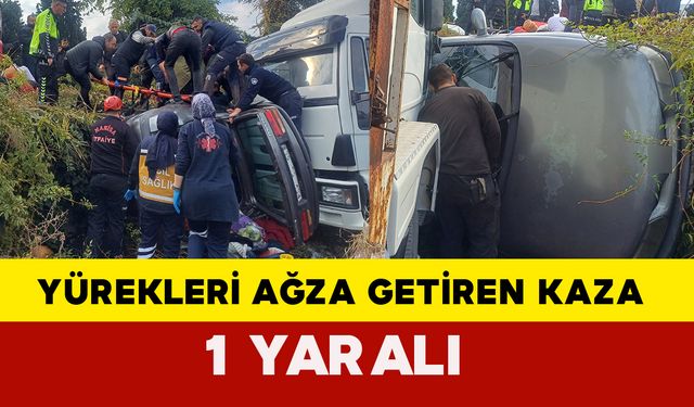 Manisa'da yürekleri ağza getiren kaza: 1 yaralı