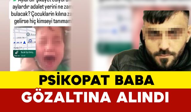 5 yaşındaki çocuğunun boğazına bıçak dayayan cani baba gözaltında