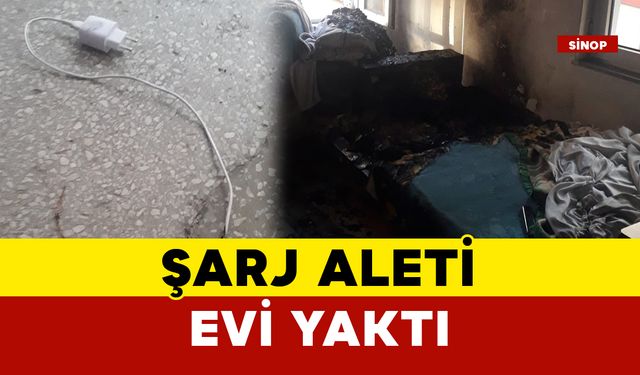 Şarj Aletinin Sebep Olduğu Yangın Evi Yaktı