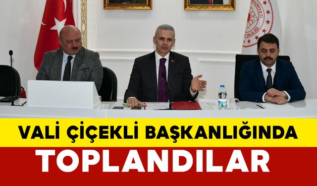 Vali Çiçekli Başkanlığında Toplandılar