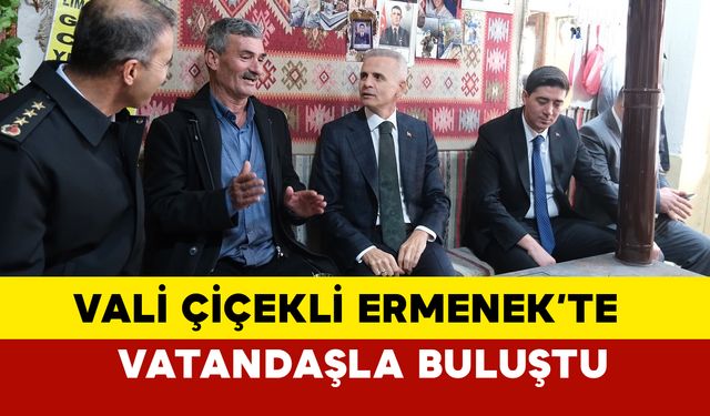 Vali Çiçekli Ermenek'te vatandaşla bir araya geldi