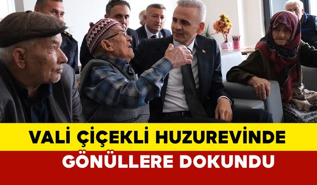 Vali Mehmet Fatih Çiçekli ve Eşi Esengül Korkmaz Çiçekli’den Huzurevi Ziyareti