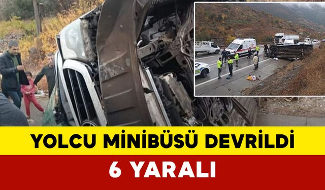 Osmaniye'de Yolcu Minibüsü Devrildi: 6 Yaralı