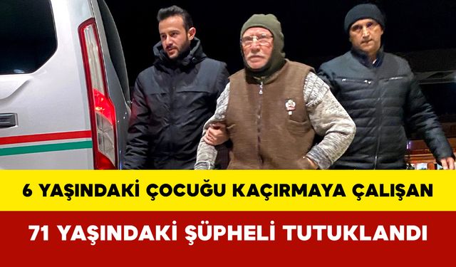 6 Yaşındaki Çocuğu Kaçırmaya Çalışan 71 Yaşındaki Şüpheli Tutuklandı