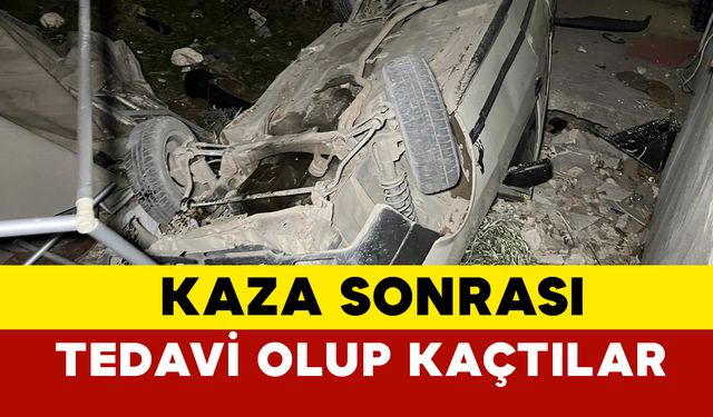 Adıyaman’da Otomobil Evin Bahçesine Uçtu: Yaralılar Olay Yerinden Kaçtı