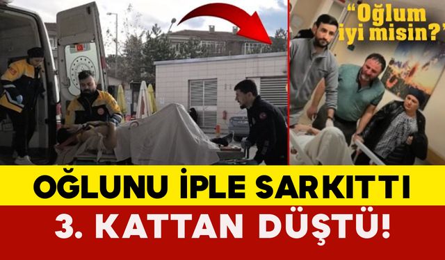 Anahtarı Unuttu, Oğlunu İple Sarkıttı: 3. Kattan Düştü!