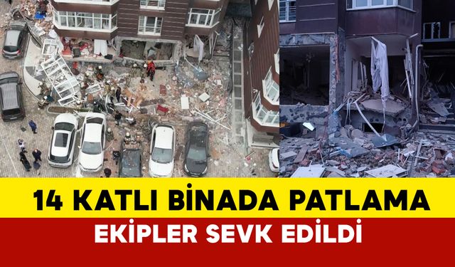 Beylikdüzü’nde 14 Katlı Binada Patlama: 3 Yaralı, 1 Kişi Mahsur